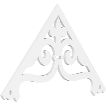 Ekena Millwork Pitch Finley Architectural Grade PVC Gable Pediment, 48"W x 28"H x 1"P (14/12) GPP048X028X100FIN